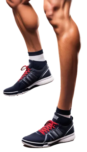 Male foot, muscular toes, hairy legs, athletic build, weightlifting, strong calf muscles, ankle bracelet, sport socks, sneakers, low-angle shot, dramatic lighting, shallow depth of field, warm color t