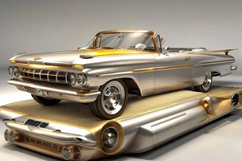 sheet metal car,gold lacquer,gold paint stroke,1955 ford,dodge ram rumble bee,mercury meteor,yellow-gold,gold plated,edsel,tin car,1957 chevrolet,tin toys,chrome steel,low rider,pickup truck,pickup trucks,pickup-truck,1952 ford,gold bars,edsel pacer