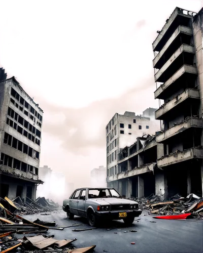 post-apocalyptic landscape,homs,scampia,destroyed city,post apocalyptic,physx,hashima,carmageddon,scrapped car,apocalyptic,derelict,wreckages,norilsk,abandoned car,parkade,dereliction,razed,stalingrad,ingrad,teardowns,Conceptual Art,Graffiti Art,Graffiti Art 12