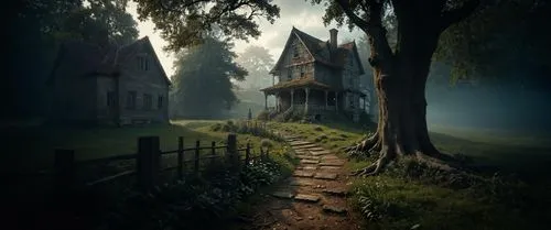 witch's house,witch house,creepy house,the haunted house,lonely house,fantasy picture