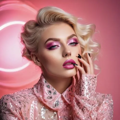 jeffree,pink beauty,pink glitter,loboda,vintage makeup,neon makeup,women's cosmetics,glam,glammed,pink magnolia,makeup artist,pink background,ulta,color pink,bright pink,cosmetics,pink,glamorizing,hadise,vanderhorst,Photography,General,Fantasy