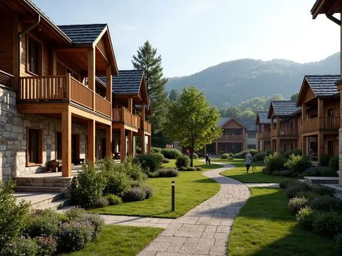 alpine village,andermatt,ecovillages,aprica,verbier,gstaad,ecovillage,courchevel,zakopane,villard,townhomes,aurora village,megeve,cohousing,courmayeur,morzine,lefay,chalet,ordino,escher village