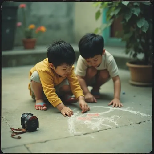 children drawing,chalk drawing,children playing,children learning,street chalk,children play,Photography,Documentary Photography,Documentary Photography 02