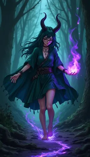 the witch,akali,fae,sorceress,evil fairy,necromancer,Illustration,Realistic Fantasy,Realistic Fantasy 03