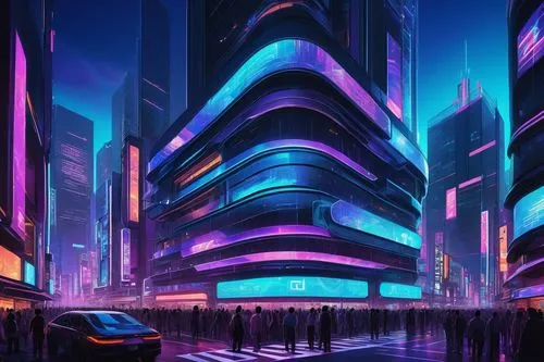 cybercity,futuristic landscape,cybertown,futuristic,cityscape,cyberport,futuristic architecture,shinjuku,metropolis,hypermodern,polara,colorful city,cyberworld,fantasy city,synth,cyberia,cyberpunk,futuristic art museum,vdara,cyberscene,Illustration,American Style,American Style 07