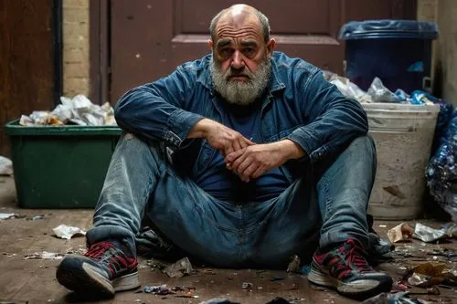 hobo,homelessness,panhandler,homeless man,unhoused,destitution,homeless,impoverish,shoeshiner,elderly man,poverty,destitute,impoverishment,whiteclay,mendicant,impoverished,vagrant,squalor,man portraits,vagrancy,Illustration,Realistic Fantasy,Realistic Fantasy 18