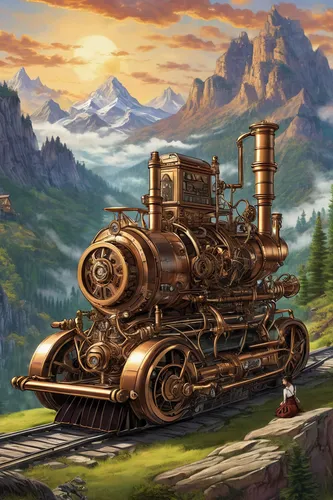 steam engine,wooden train,steam locomotive,steam roller,train wagon,steam locomotives,merchant train,steam train,ghost locomotive,steam special train,locomotive,steam power,wooden wagon,hogwarts express,wooden railway,steam car,steampunk,tender locomotive,wagons,old train,Conceptual Art,Fantasy,Fantasy 25