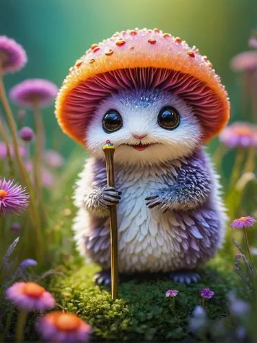 forest mushroom,mushroom hat,small mushroom,mushroom landscape,champignon mushroom,toadstools,lingzhi mushroom,toadstool,cute cartoon character,mushroom,hedgehog,club mushroom,mushroom type,knuffig,hedgehog child,chestnut mushroom,agaricaceae,amanita,mushrooming,young hedgehog,Illustration,Paper based,Paper Based 07