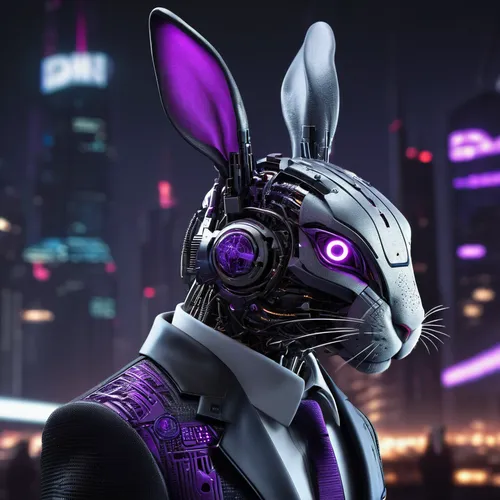 cyberpunk,thumper,jackal,deco bunny,cyber,bunny,gray hare,rabbit,easter easter egg,easter bunny,electro,hk,no ear bunny,jackrabbit,easter egg,easter background,easter banner,electric donkey,easter theme,jack rabbit,Conceptual Art,Sci-Fi,Sci-Fi 09