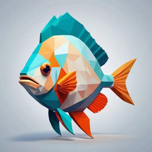 snapfish,fishbase,triggerfish,finfish,fish in water,trigger fish,Unique,3D,Low Poly