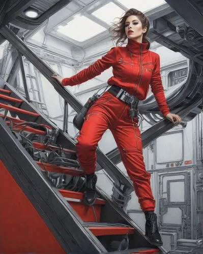 darth talon,nanites,red,sci fiction illustration,red matrix,amidala,Illustration,Realistic Fantasy,Realistic Fantasy 07