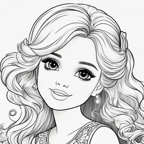 dressup,coloring pages kids,coloring page,doll's facial features,coloring pages,princess sofia,Illustration,Black and White,Black and White 08