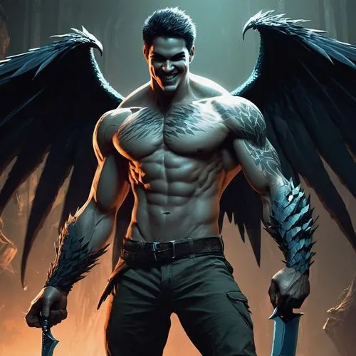 daemon,angel of death,the archangel,dark angel,archangel,black angel,cleanup,uriel,black warrior,angry man,lucifer,half orc,corvus,fallen angel,corvin,tangelo,aa,business angel,diablo,garuda,Conceptual Art,Fantasy,Fantasy 02