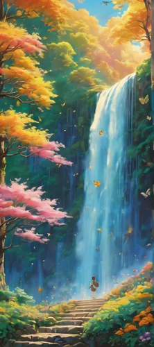 fantasy landscape,waterfall,underwater landscape,fantasy picture,water fall,3d fantasy,ash falls,waterfalls,underwater background,underwater oasis,fairy world,fairy forest,landscape background,forest landscape,forest of dreams,cartoon video game background,falls,a small waterfall,mushroom landscape,water scape,Photography,General,Fantasy