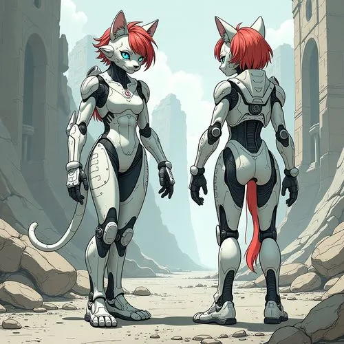 cerberus,evangelion eva 00 unit,automatons,tatsunoko,fembots,catterns,Unique,Design,Character Design