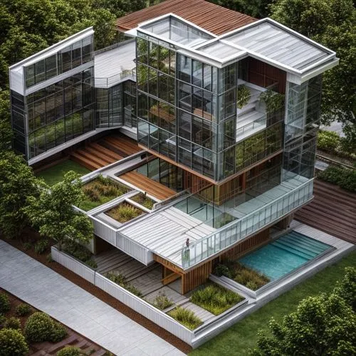 modern house,modern architecture,glass facade,cubic house,cube house,3d rendering,luxury property,garden elevation,luxury real estate,landscape design sydney,contemporary,glass building,landscape desi