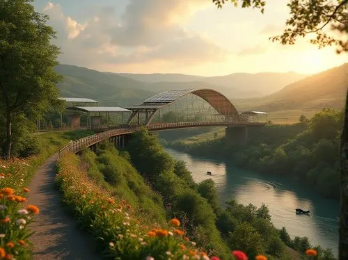 hohenzollern bridge,mosel loop,scenic bridge,chmarossky viaduct,rhineland palatinate,viaduct,decebal,west virginia,railroad bridge,matewan,kanawha,rainbow bridge,viaduc,prestonsburg,danube gorge,highway bridge,sweeping viaduct,moselle river,pont,pictbridge,Photography,General,Realistic