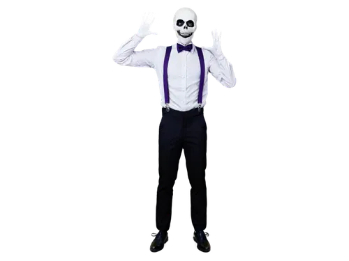 a wax dummy,slender,skeleltt,mime artist,mime,men's suit,tuxedo just,stilt,suit trousers,great as a stilt performer,tuxedo,suit of spades,waiter,day of the dead skeleton,halloween costume,tall man,wedding suit,stilts,articulated manikin,suit actor,Conceptual Art,Sci-Fi,Sci-Fi 05