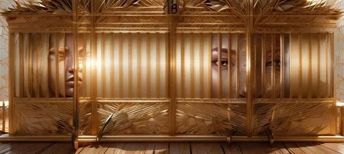 bamboo curtain,mirror house,saunas,wooden sauna,wood mirror,fesci,adjaye,heatherwick,bellocq,goldbloom,corrugated,gold wall,quadriennale,mirrors,bamboo frame,vitrine,wooden shutters,golden mask,golden buddha,containerized