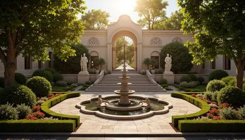 garden of the fountain,palace garden,monastery garden,dolmabahce,rosarium,dorne,gardens,alcazar of seville,mamounia,jardiniere,decorative fountains,water palace,fountain,persian architecture,bahai,maximilian fountain,stone fountain,alcazar,alhambra,villa d'este