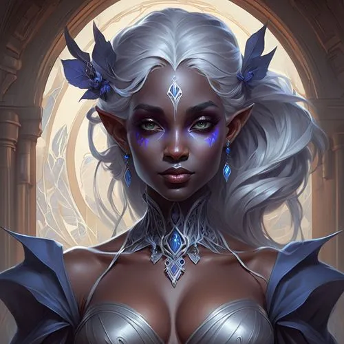 dark elf,drow,wodrow,ororo,jaina,violet head elf,Conceptual Art,Fantasy,Fantasy 01