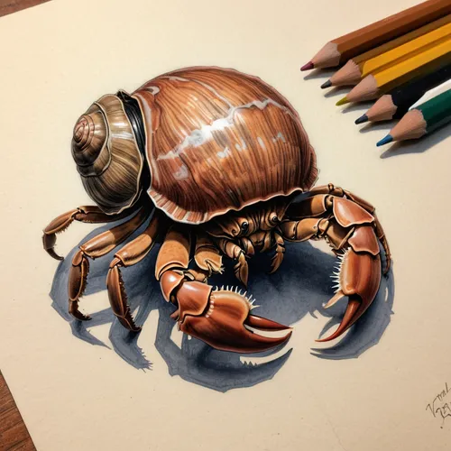 hermit crab,crab 1,isopod,copic,colored pencil,crab 2,crab,beetle,colored pencils,brush beetle,elephant beetle,forest beetle,rose beetle,coloured pencils,horsehair crab,colored pencil background,crayfish 1,crustacean,arthropod,freshwater crab,Illustration,Paper based,Paper Based 07