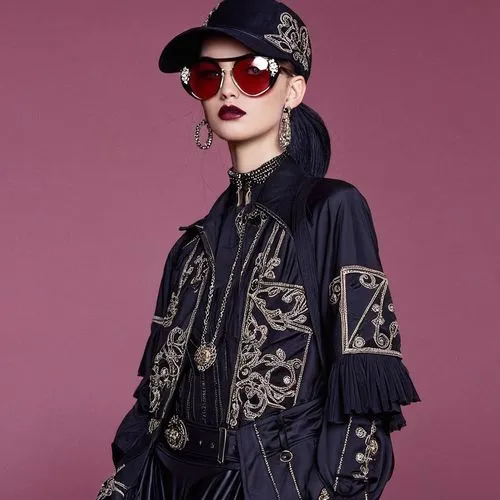 wearing a Gotik style ,a person that is wearing some clothes and sunglasses,kenzo,etro,dior,moschini,tonghe,audigier,Photography,Fashion Photography,Fashion Photography 17