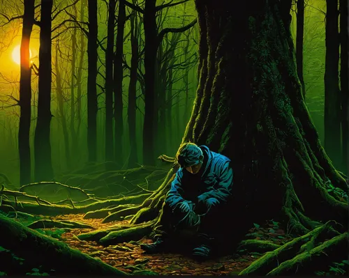 forest man,hooded man,woodsman,the forest,the forest fell,robin hood,man praying,forest background,the woods,the forests,jrr tolkien,holy forest,tree man,druid grove,shamanism,spruce forest,farmer in the woods,background image,the wanderer,free wilderness,Conceptual Art,Fantasy,Fantasy 04