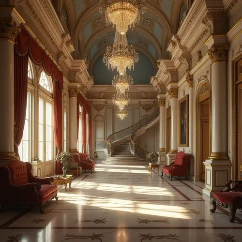 corridor,royal interior,hallway,entrance hall,stormont,ornate room,foyer,corridors,cochere,empty interior,neoclassical,ballroom,grandeur,hermitage,ritzau,hall,lobby,rashtrapati,mikhailovsky,empty hall,Photography,General,Realistic