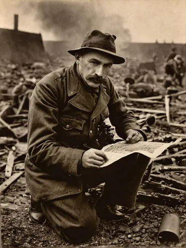 first world war,war correspondent,world war 1,ww1,ereader,anzac,newspaper reading,e-reader,people reading newspaper,historian,peaked cap,verdun,remembrance day,rifleman,unknown soldier,anzac day,reading the newspaper,second world war,e-book readers,photograph album,Art,Artistic Painting,Artistic Painting 35