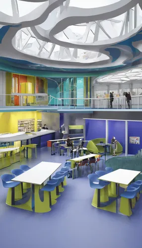 school design,children's interior,cafeteria,children's operation theatre,canteen,school benches,children's room,ufo interior,art academy,dolphin school,3d rendering,food court,gymnastics room,lecture hall,sky space concept,music conservatory,lecture room,class room,classroom,youth club,Illustration,Retro,Retro 04