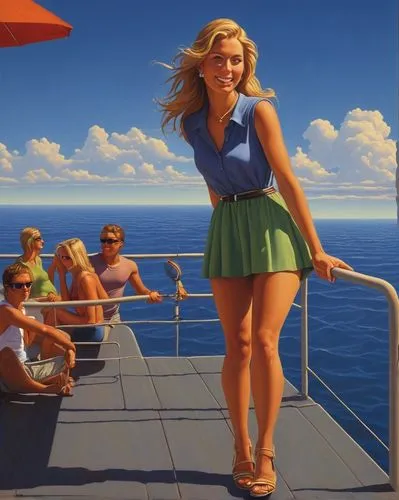 girl on the boat,mcquarrie,yachtswoman,vettriano,tretchikoff,feitelson,Conceptual Art,Daily,Daily 27