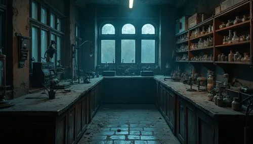 victorian kitchen,dark cabinetry,apothecary,dark cabinets,kitchen,the kitchen,laboratory,chemical laboratory,laboratories,sacristy,pantry,kitchen interior,potions,laboratorium,cold room,kitchens,cabinetry,lab,pharmacy,cabinets,Photography,General,Realistic