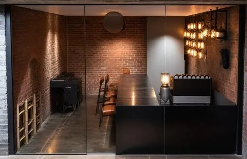 dark cabinetry,dumbwaiter,hairdressing salon,loft,speakeasy,barber beauty shop,kitchen interior,assay office,minotti,chefs kitchen,dark cabinets,officine,tile kitchen,consulting room,servery,wine bar,kitchen,kitchenette,photography studio,foscarini,Photography,General,Realistic