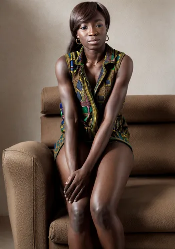 Beautyfull african model posing in light clothes for a painter in his workshop,nigeria woman,african woman,cameroon,black skin,dark chocolate,benin,fashion shoot,brown chocolate,photo session in bodys