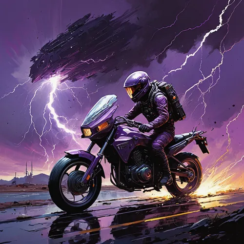 motorbike,motorcycling,motorcycles,motorcycle,motorcyclist,sci fiction illustration,heavy motorcycle,motor-bike,purple rain,yamaha,yamaha motor company,ride out,biker,throttle,purple,black motorcycle,no motorbike,bullet ride,motorcycle racing,motorcycle tour,Conceptual Art,Sci-Fi,Sci-Fi 01