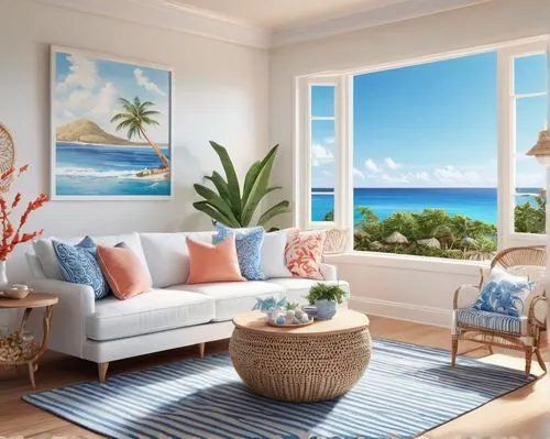 oceanfront,tropical house,kaanapali,beachfront,oceanview,ocean view,beach house,living room,plantation shutters,seaside view,coconut palms,beach furniture,holiday villa,sandpiper bay,tropical beach,kahala,livingroom,coconut palm tree,lanai,sunroom,Unique,3D,3D Character