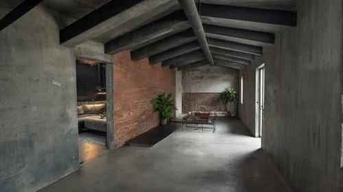 concrete ceiling,loft,exposed concrete,associati,hallway space,lofts