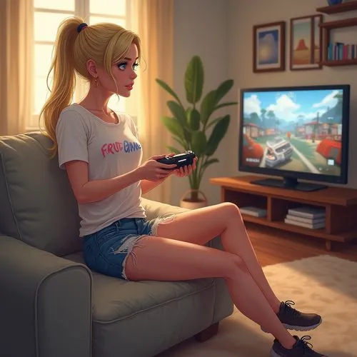 android tv game controller,retro girl,girl at the computer,blonde sits and reads the newspaper,gamer zone,gamerankings,Photography,Documentary Photography,Documentary Photography 03