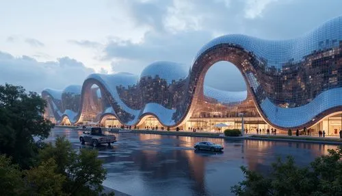 futuristic architecture,futuristic art museum,calatrava,morphosis,harbin,dragon bridge,bjarke,soumaya museum,heatherwick,dalian,futuristic landscape,soumaya,etfe,vladivostok,futuroscope,rainbow bridge,tianjin,asian architecture,changfeng,yekaterinburg