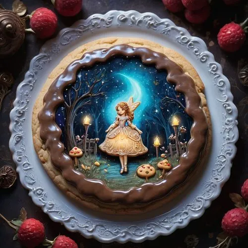 angel gingerbread,torte,fairy galaxy,tarta,fairie,alice in wonderland,quark tart,christmas pastry,magicienne,fairy door,gingerbread girl,fairy tale character,gateau,tart,tarts,little girl fairy,confectioner,confections,woman holding pie,advent star,Illustration,Realistic Fantasy,Realistic Fantasy 02