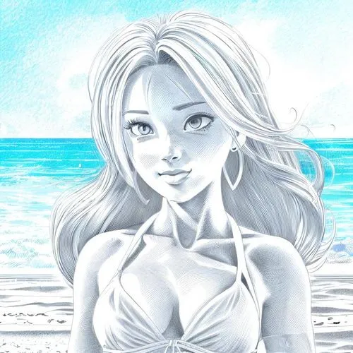 On a beach, on a sunny day, with the sun rising ,nami,beach background,the beach pearl,mermaid background,moana,the sea maid,elsa,water rose,aphrodite,mermaid,white sand,candy island girl,beach shell,