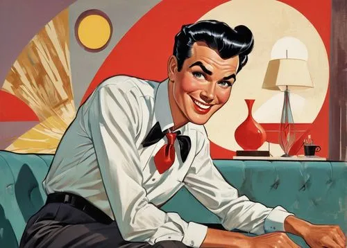 retro 1950's clip art,pompadour,man with a computer,vintage illustration,atomic age,fifties,frank sinatra,50's style,fifties records,white-collar worker,pomade,50s,rockabilly,model years 1960-63,advertising figure,retro cartoon people,mercury,1950s,background image,cary grant,Illustration,Retro,Retro 12