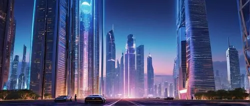 cybercity,futuristic landscape,dubai,coruscant,megacorporations,futuristic,cybertown,metropolis,megacorporation,capcities,coruscating,futuristic architecture,cityscape,futuregen,skyscrapers,dubia,cyberport,fantasy city,dystopian,cities,Conceptual Art,Sci-Fi,Sci-Fi 19