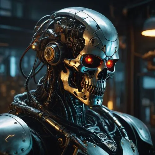 cyborg,cyberdyne,terminator,cybernetic,endoskeleton,cybersmith,Illustration,Realistic Fantasy,Realistic Fantasy 04