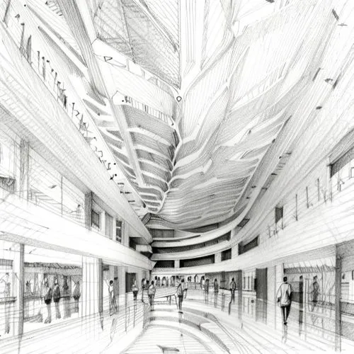 arcology,the dubai mall entrance,shopping mall,skyways,galeries,concourses,galleria,panopticon,unbuilt,malls,aeon,multistoreyed,wireframe,masdar,apple store,hyperspace,labyrinthine,terminals,macerich,cybercity,Design Sketch,Design Sketch,Pencil Line Art