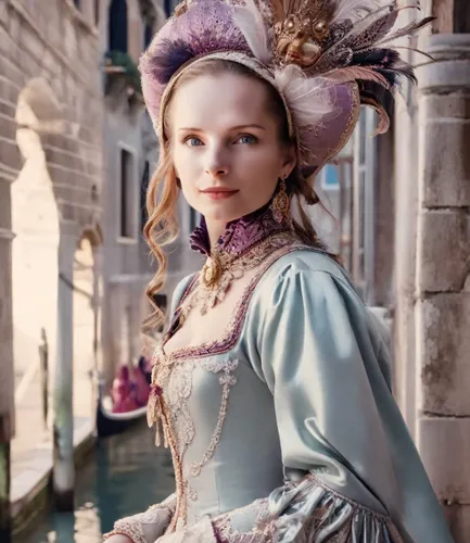 the carnival of venice,hallia venezia,venetia,beautiful bonnet,princess sofia,rapunzel,la violetta,girl in a historic way,cinderella,venezia,venetian,the hat of the woman,enchanting,renaissance,princess anna,angelica,tilda,viola,a princess,violet head elf