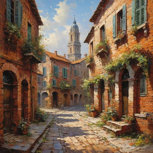 modena,venetian,verona,italian painter,venezia,tuscan,medieval street,venice square,the old town,dubrovnik,dubrovnik city,old town,venice,old city,volterra,buildings italy,medieval town,medina,dubrovnic,hallia venezia,Conceptual Art,Oil color,Oil Color 06