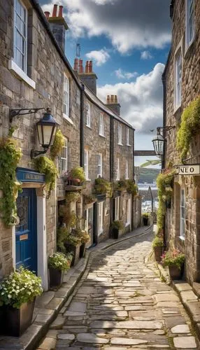 haworth,robin hood's bay,helmsley,darwen,townscapes,corbridge,burford,slaidburn,grassington,falkland,farsley,cotswold,longnor,yorkshire,pateley,cotherstone,inglaterra,the cobbled streets,cotswolds,shaftesbury,Conceptual Art,Fantasy,Fantasy 25