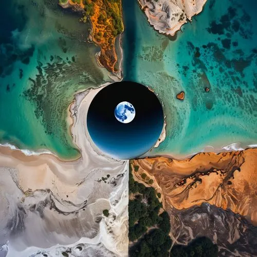 planet earth view,yinyang,little planet,stereographic,blue planet,earth in focus,dead vlei,aerial landscape,360 ° panorama,bird's eye view,atoll from above,drop of water,small planet,drone image,tiny world,aerial view umbrella,bird's-eye view,a drop of water,drone shot,360 °,Unique,Design,Knolling